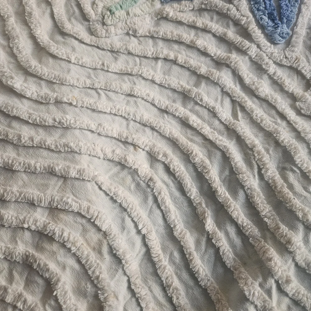 Vintage Unique Flowered Bed Topper/Blanket - Picture 3 of 8